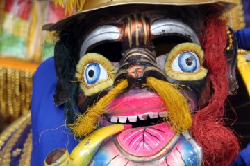 Mask of bolivian traditional carnival in Potosi, Bolivia