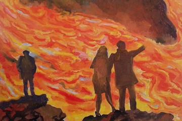 renato-guttuso-tre-persone-che-quardano-letna