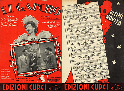 Spartito El Gaucho - Archivio Schipa - Carluccio