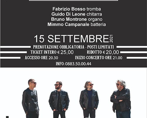 Loc. Bariville IVtet con Fabrizio Bosso, 15 settembre Palazzo delle Arti Beltrani